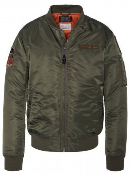 Schott NYC Airvintrs Bomber Jacket Khaki