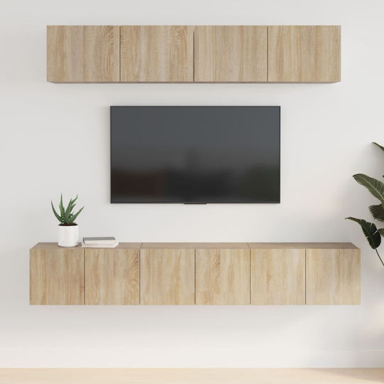 Животно помещение ТВ единица Sonoma Oak 5pcs Д80xШ30xВ30бр