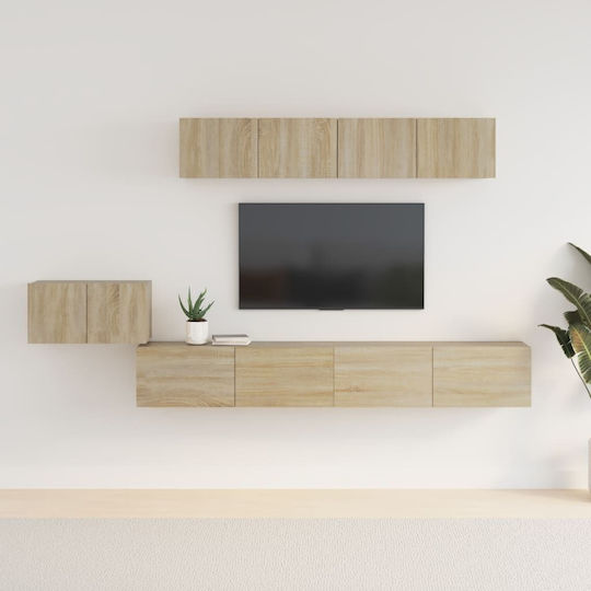 Животно помещение ТВ единица Sonoma Oak 5pcs Д100xШ30xВ30бр
