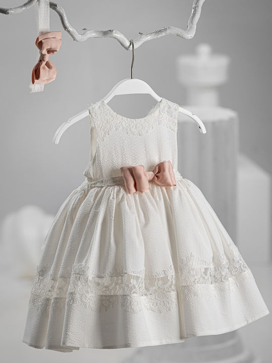 Vinte li Coasta de Fildeș Set de Haine de Botez cu Accesorii pentru păr & Rochie din Dantelă 2buc