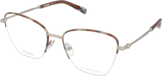 Missoni Damen Metallischer Schmetterling Bräunlicher Brillengestell MIS 0122 H16