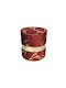 Stool For Living Room Upholstered with Velvet Bordeaux / Gold 34x34x38cm