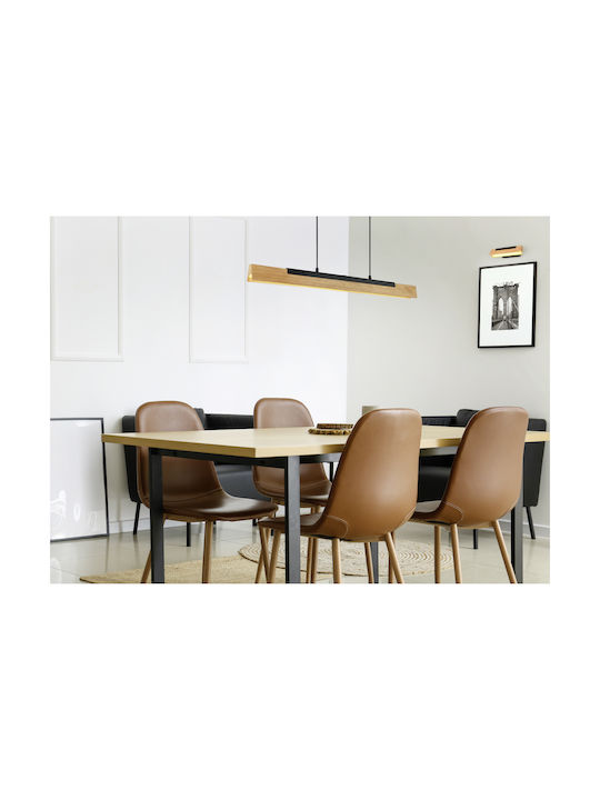 Trio Lighting Kerala Pendant Light Brown Rail 90x8.5x150cm