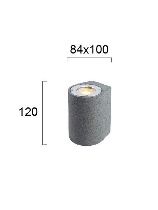 Viokef Kithnos Wandmontiertes Außen-Spotlight GU10 IP65 Doppelstrahl 8.4x10x12εκ.