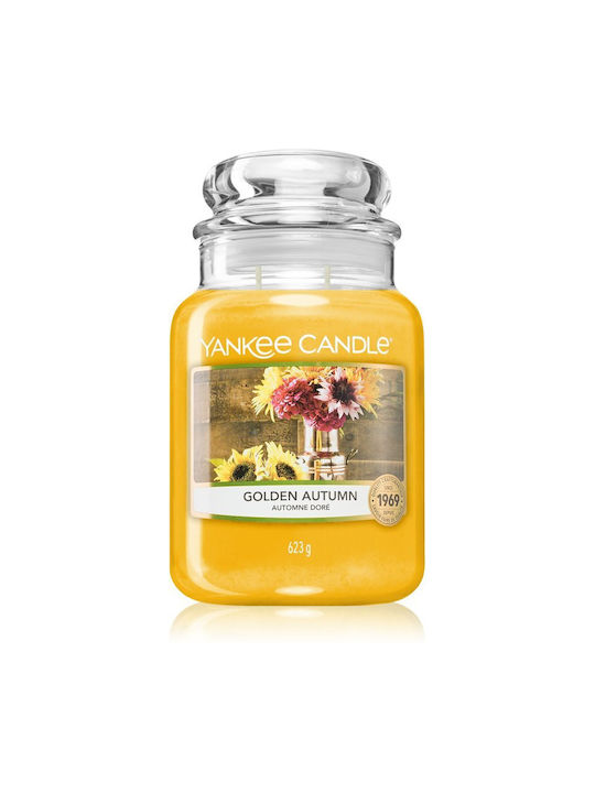 Yankee Candle Αρωματικό Κερί Golden Autumn σε Βάζο 623gr