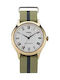 Timex Ανδρικό Ρολόι 35mm Μπαταρίας με Πράσινο Υφασμάτινο Λουράκι