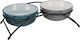 Trixie Eat On Feet Ceramic Bowl Food & Water for Dog & Cat with Base 250ml 13cm in Gray Color 2pcs