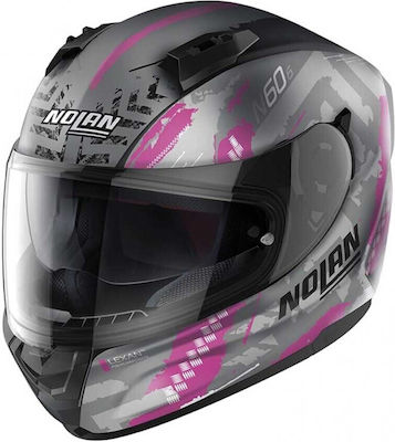 Nolan N60-6 N-Com Wheelspin Full Face Helmet with Sun Visor Flat Black 60 5060-6EU260