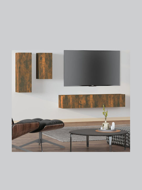 TV-Ständer Rauch Eiche 4 Stück M80xT30xH30cm