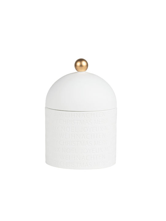 Raeder Merry Christmas "Multilingual" Christmas Vase Porcelain White L10xW10xH15xD10cm.