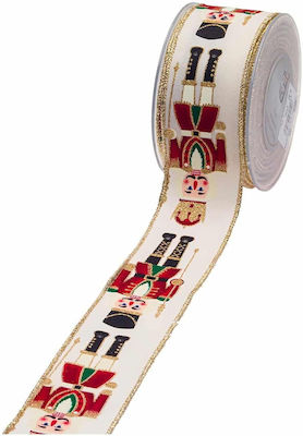 JK Home Decoration Καρυοθραύστης Υφασμάτινη Κορδέλα Μπεζ 9m
