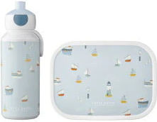 Little Dutch Feeding Set Campus Sailors Bay made of Plastic Light Blue 3pcs