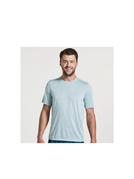 Saucony Herren Sport T-Shirt Kurzarm Türkis