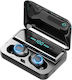 Remax Stereo Wireless True Stereo TWS-43 Earbud Bluetooth Handsfree Earphones with Charging Case Black