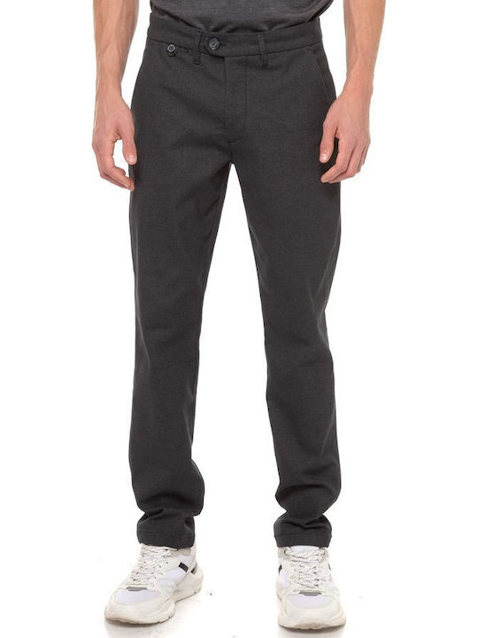 Stanley Men's Chino Trousers Elastic Tapered Grey
