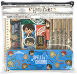 Blue Sky Harry Potter Kawaii Kids Stationery Set with Pencil, Sharpener, Eraser, Pen, Ruler and Pencil Case