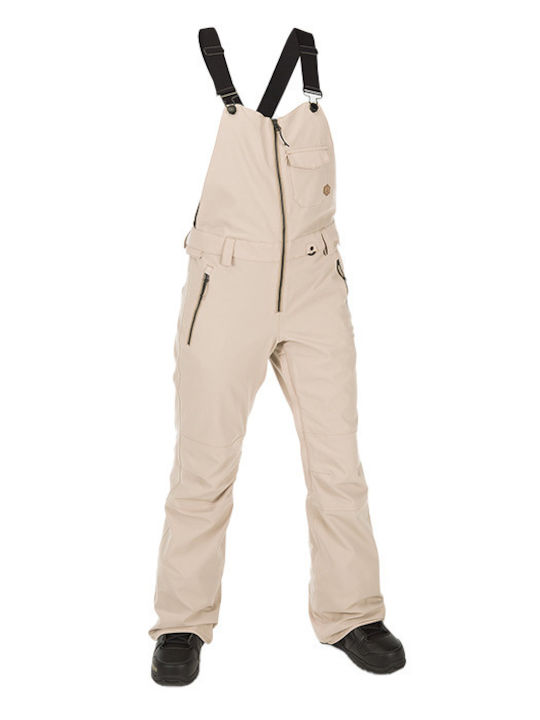 Volcom Swift Bib Overall H1352311-SAN Women's Dungarees for Ski & Snowboard Beige