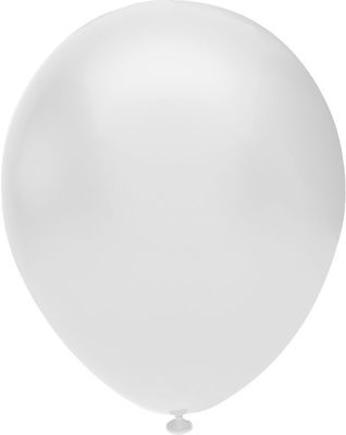 Balloons 13'' white metallic (15 pieces)