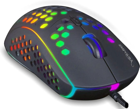 Inca IMG-346 RGB Геймърска Мишка 6400 DPI Черен