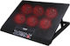 Inca INC-601GMS Cooling Pad for Laptop up to 17" with 6 Fans and Lighting