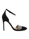 Pointed Toe Black Heels with Strap