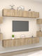 Living Room TV Unit Sonoma Oak 8pcs L100xW30xH30cm