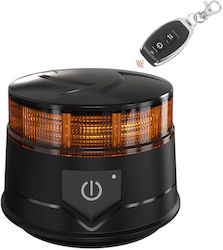 Φάρος Αυτοκινήτου LED 12 / 24V Αδιάβροχος 13cm με Πορτοκαλί Φωτισμό