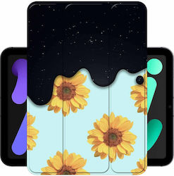 Tri-Fold Flip Cover Blue Sunflower (iPad 2019/2020/2021 10.2'')