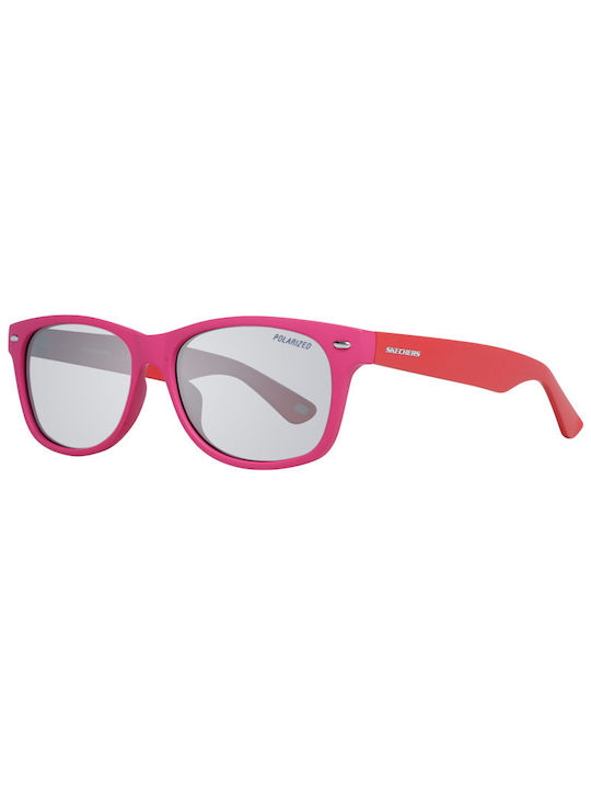 Skechers Women's Sunglasses with Pink Plastic Frame and Transparent Lens SE6109 82D