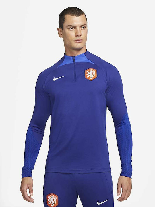 Nike Netherlands Dri-FIT Strike Dri-Fit Пуловер Дийп Роял Син/Хайпър Роял/Бял Nike Netherlands Dri-FIT Strike Dri-Fit Пуловер Дийп Роял Син/Хайпър Роял/Бял