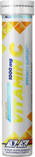 AllNutrition Vitamin C Витамин за Кожата & Антиоксидантно действие 1000мг Лимон 20 бр