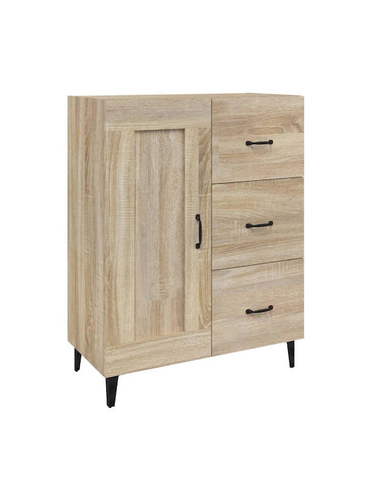 Sideboard Wooden with Drawers Sonoma Oak 69.5x34x90cm