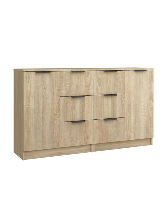 Sideboard Wooden with Drawers Sonoma Oak 60x30x...