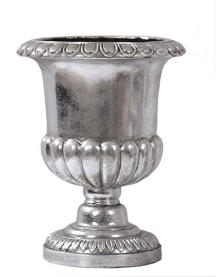 Zaros Διακοσμητικό Βάζο Silber Silver 24.5x24.5x33cm 1Stück
