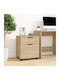 Kabinett Büro mit Rädern Brown Oak 45x38x54cm