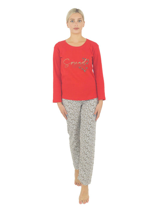 Women's pajama spread kindness red W23