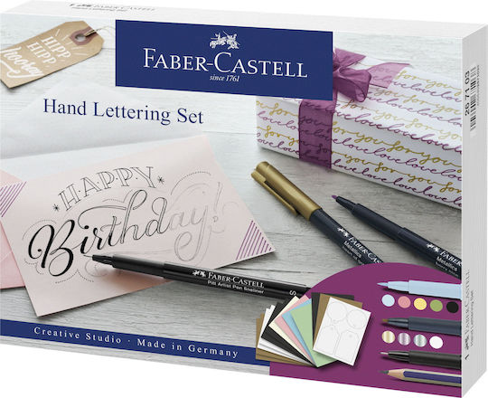 Faber-Castell Hand Lettering Μαρκαδόροι Καλλιγραφίας 0.3mm Σετ 12 χρώματα