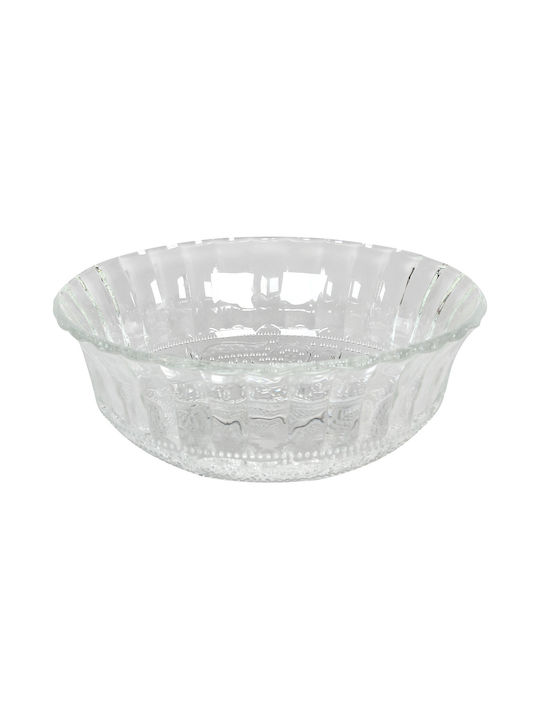 Keskor Servierschüssel Rund Glas Transparent mit Durchmesser 15cm