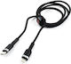 Moxom MX-CB116 Braided USB-C to Lightning Cable 30W Μαύρο 1m