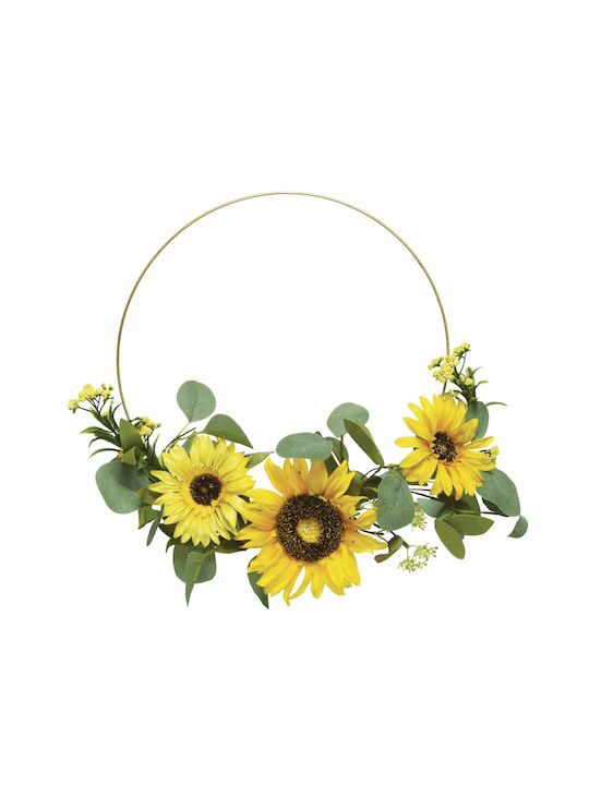 Wreath from Artificial Plants Heliotropium Yellow 40cm 1pcs