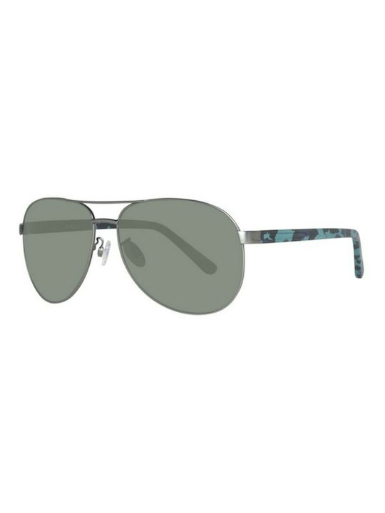 Timberland Men's Sunglasses with Silver Metal Frame and Gray Lens TB9086 09D