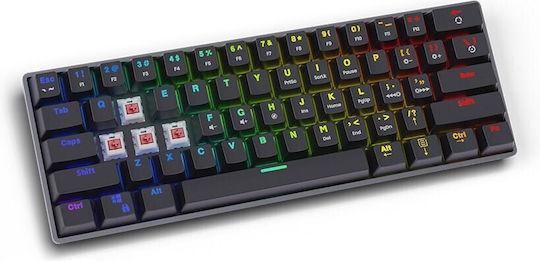 Savio Blackout Gaming Tastatură Mecanică 60% cu Outemu Red comutatoare și iluminare RGB (Engleză US)