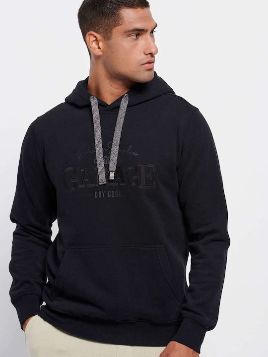 Garage Fifty5 Herren Sweatshirt mit Kapuze und Taschen Schwarz