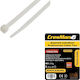 Cresman Cable Ties Plastic 200mm x 3.6mm in White Colour (100 pcs) (07355)