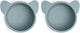 Nuuroo Baby Food Bowl Made of Silicone Light Blue Set of 2