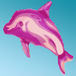 Balloon foil dolphin pink animals