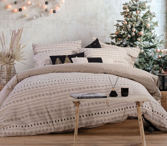 Nef-Nef Homeware Hope Σετ Σεντόνια Μονά 160x260εκ. Ecru (3τμχ)