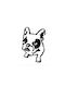 Homeplus Wanddekoration Silhouette Hund Schwarz aus Metall 40x3x40cm