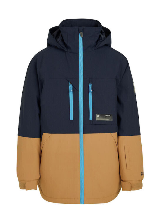 Waterproof Kids' Casual Jacket Short Windproof with Lining & Hood Multicolour