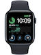 Apple Watch SE 2022 Cellular Aluminium 44mm Αδιάβροχο με eSIM και Παλμογράφο (Midnight with Midnight Sport Band)